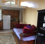 daybed in relation to kitchen