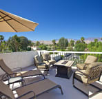 Spectacular rooftop deck with gas-fired table