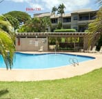 Pool is heated, big and very close to our condominium...this shows only a portio