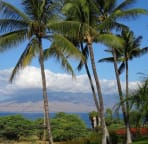 View to West Maui Mts. from in front of the lanai. Oh, what a beautiful morning.