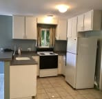 Kitchen open to living area.