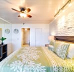 Second bedroom, includes air conditioning, ceiling fan and cable TV.