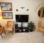 For entertainment there is a 42' flat screen TV with Video/Sound System DVD & CD