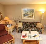 Sofa sleeper in island decore, remote control air cond, CD player, island art