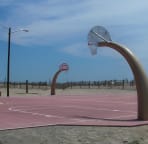 Walk up and play basketball with whoever is playing