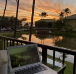 Morning coffee sunrise from lanai