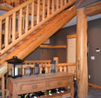 Stairs up from kitchen.