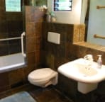 The first floor bathroom