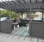 BBQ area just out from our front door across from our parking spot.