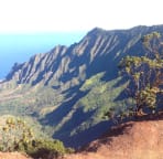 Drive to the end of Waimea Canyon Rd, hike short distance to the right, go early