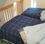 Typical loft with two twin beds.