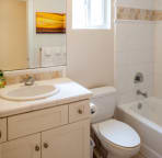 Downstairs bath, exclusive for bedroom (powder room for rest)