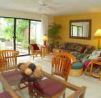 The living room as seen from the dining area