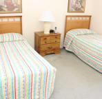 1 of 2 Twin Bedrooms with flat screen tv