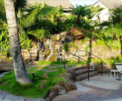 Waterfall at the tropical pool