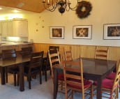 Our dining room with two tables.