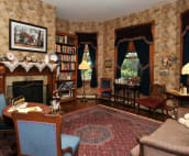 The Library Parlor with Fireplace