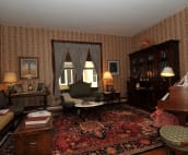 Music Parlor with Baby Grand Piano and Fainting Couch!