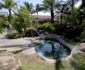 Back of property hot tub