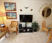 For entertainment there is a 42' flat screen TV with Video/Sound System DVD & CD