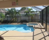 Backyard pool and hot-tub