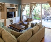 Living room with smart tv