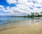 Mauna Lani private beach club with the best snorkeling available.