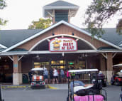 Get your hot homemade donuts and breakfast, then burgers and pizza and ice cream