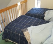 Typical loft with two twin beds.
