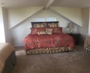 Queen bed in loft
