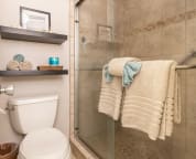Vanity and sink separate from shower and lavatory