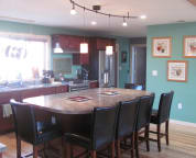 This is a view of the kitchen looking back towards the mudroom