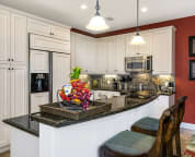 Morning Glory has a fully equipped gourmet kitchen with granite countertops and bar stools.