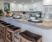 Breakfast bar area, seating for four