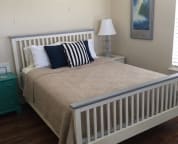 Queen bed in apartment