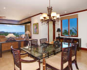 Dining room with ocean views - sample villa