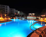Large pool at night