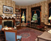 The Library Parlor with Fireplace