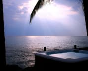 Imagine a hot tub experience at the ocean's edge ~ room for six !