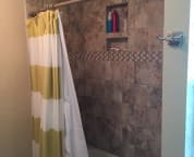 Downstairs bathroom shower