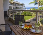 The wider lanai is a great place to relax or have meals.