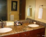 luxurious 'his' and 'hers' sinks in bathroom vanity