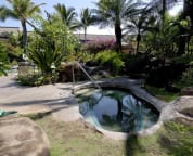 Back of property hot tub