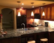 Custom kitchen, gorgeous cabinets made by us in our North Bend, Wa. cabinet shop