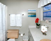 master bathroom with ocean view