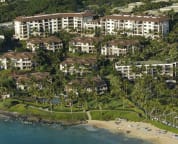Aerial view of Wailea Beach Villas with direct access to Wailea Beach.