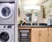 Washer and dryer in main bathroom