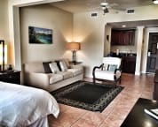 Studio Bedroom with Queen Sized Bed and Queen Sleeper Sofa