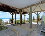 3rd oceanfront deck under the house protected from the sun