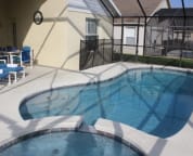 Screened in pool/spa lanai area